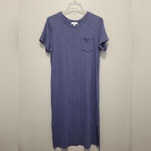 Size L Jessica Simpson Casual Blue T-Shirt Dress w/ Pocket